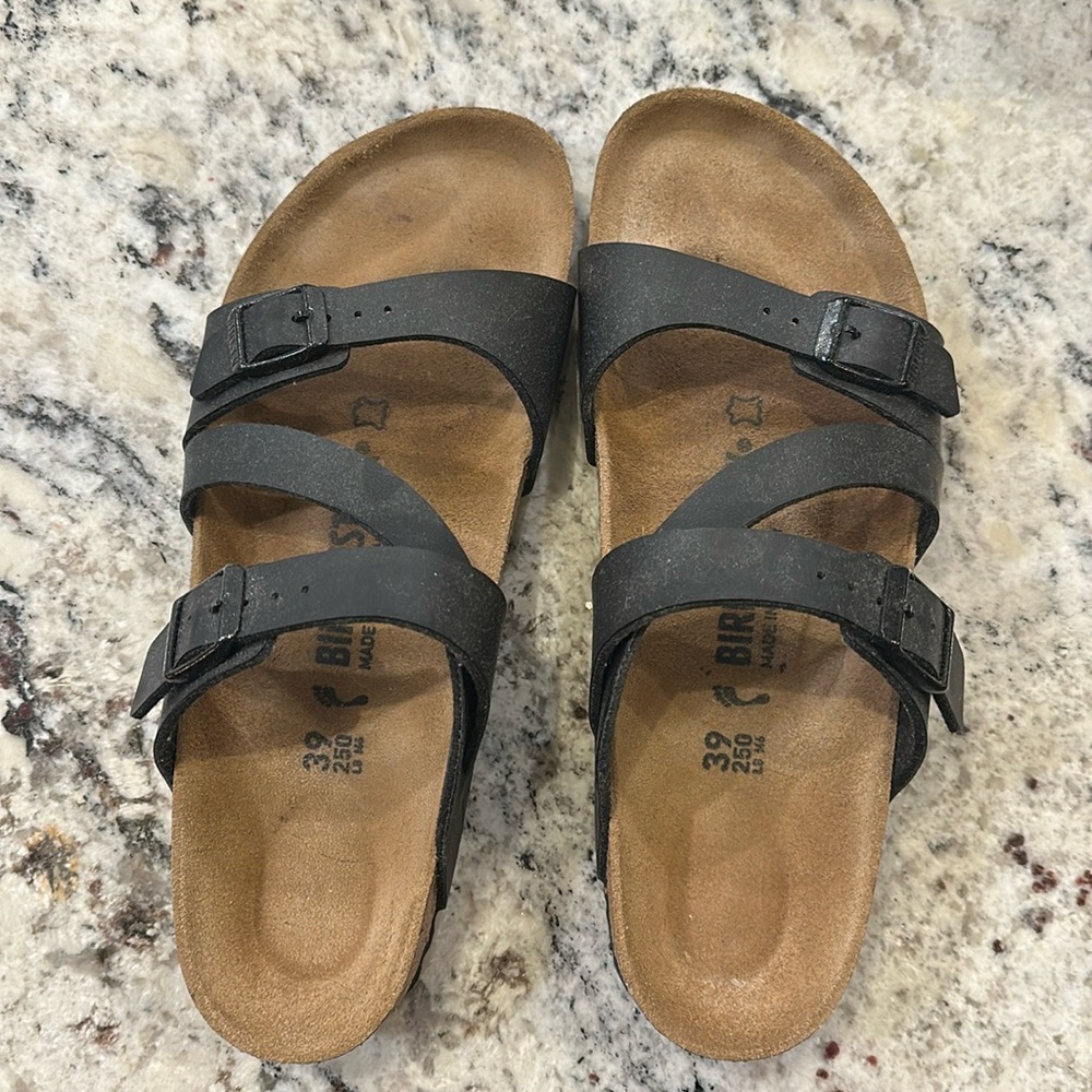 Black Birkenstock Salina Sandals